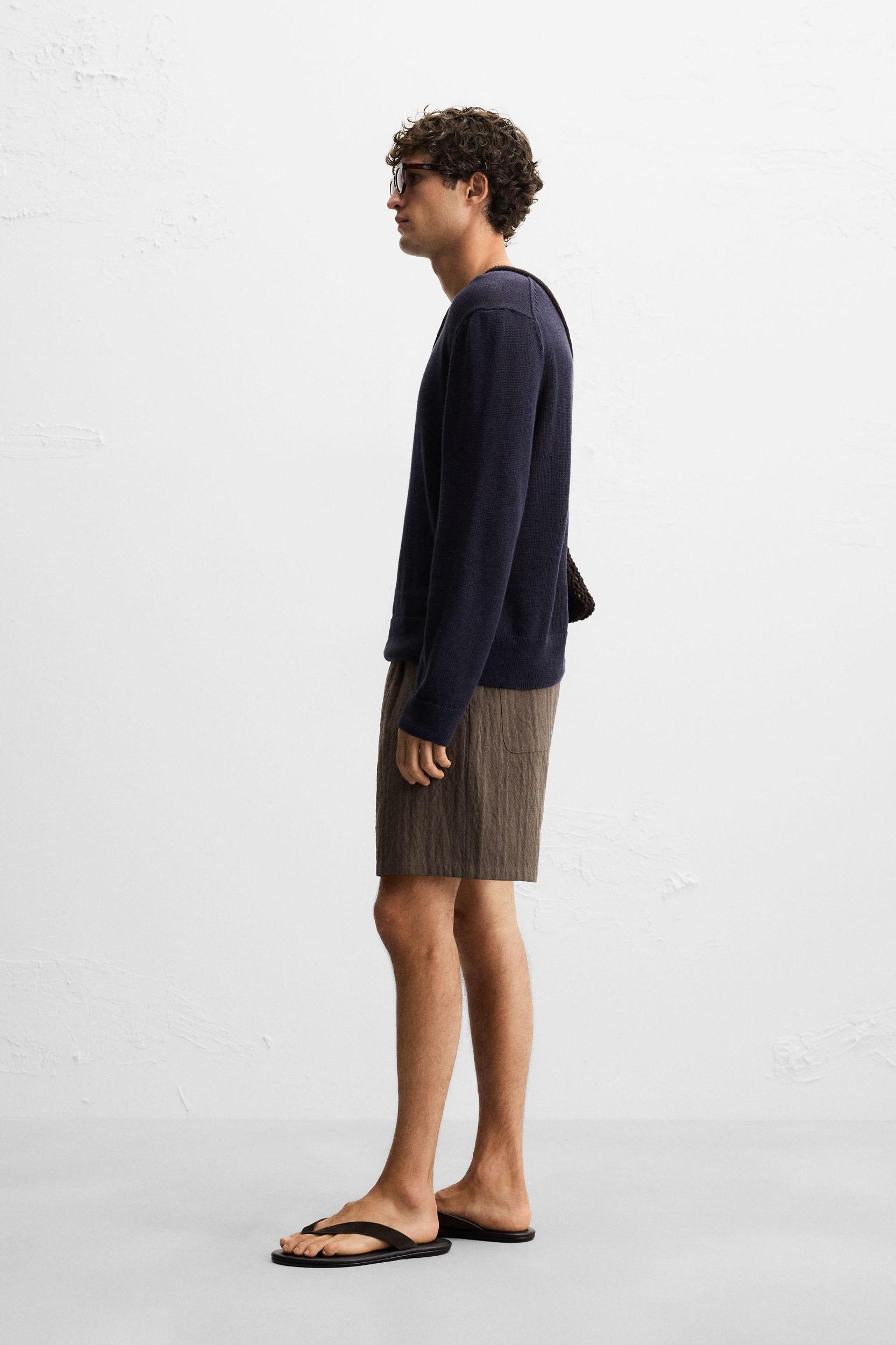 STRIPED REGULAR FIT SHORTS Product Image