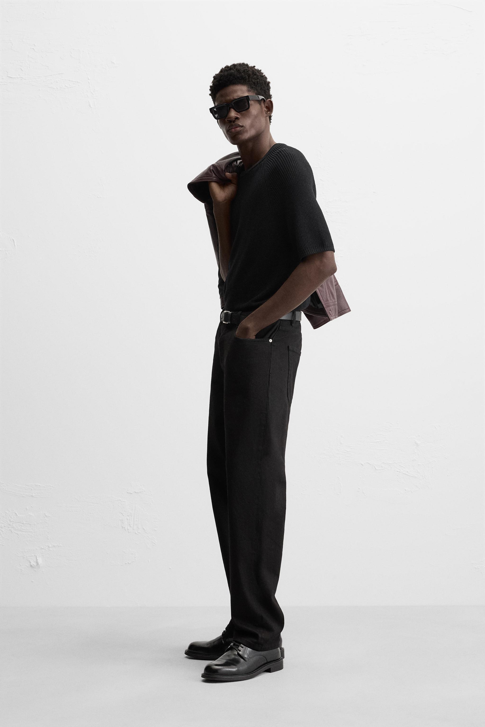 CROPPED FIT KNIT T-SHIRT Product Image