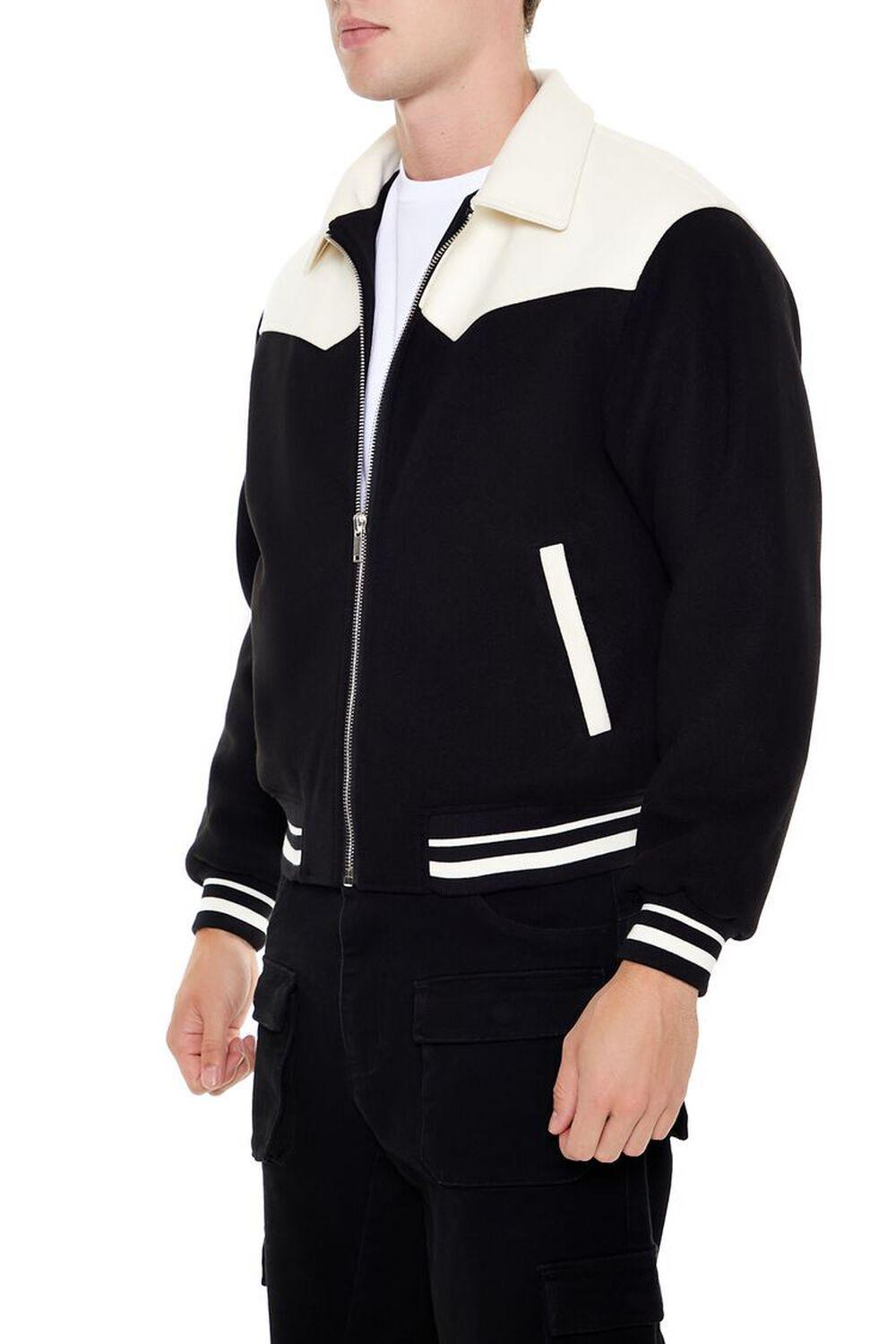 Colorblock Zip-Up Bomber Jacket | Forever 21 Product Image