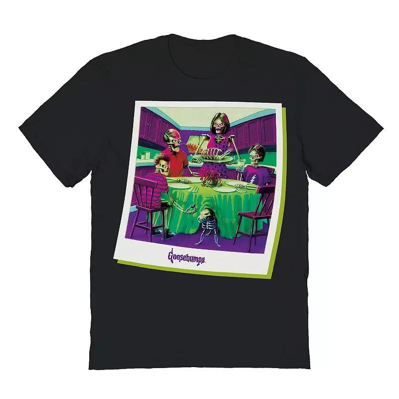 Men's Goosebumps Skeleton Family Graphic Tee, Size: Medium, Black Product Image