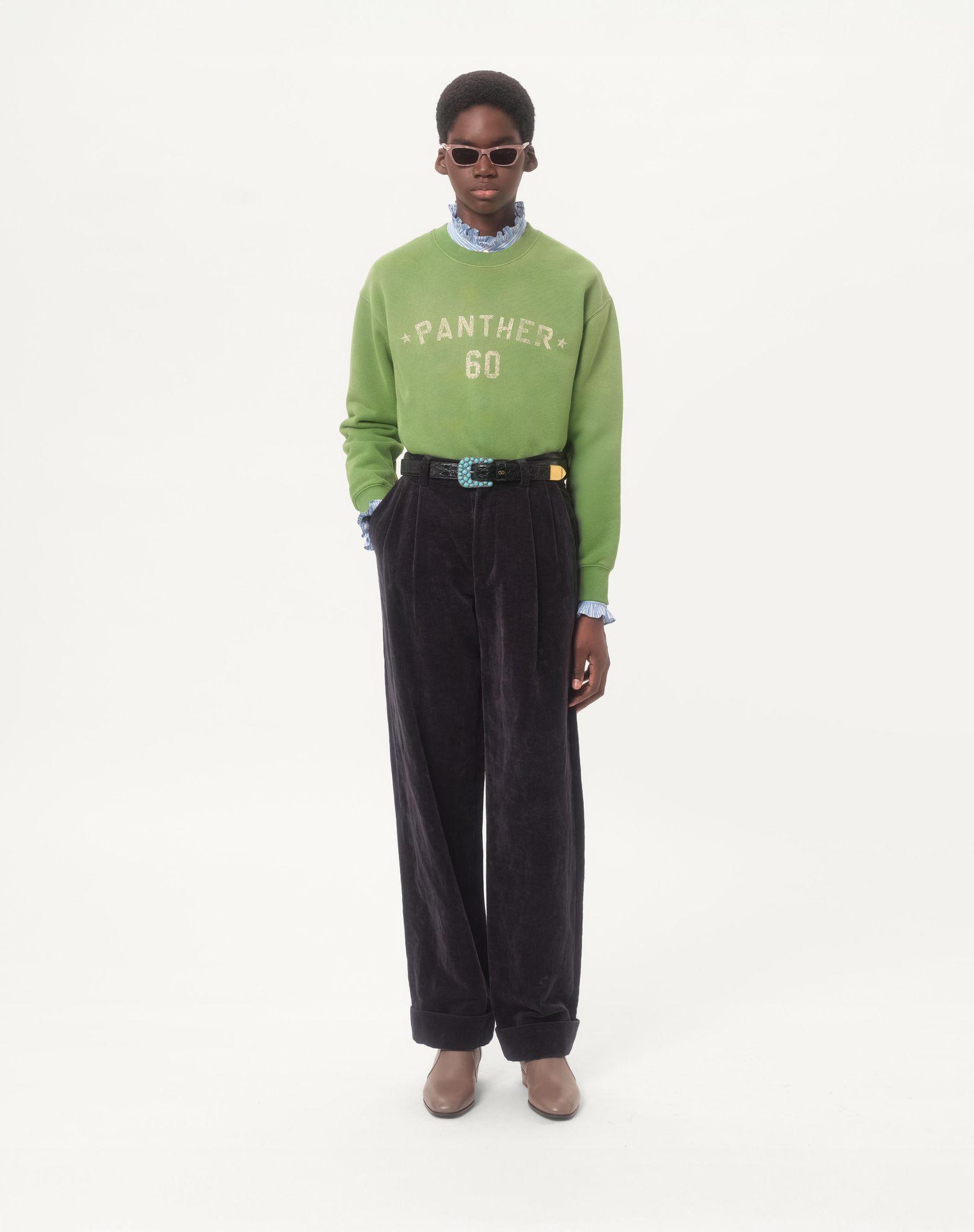 Striped Cotton Shirt With Ruffles Product Image
