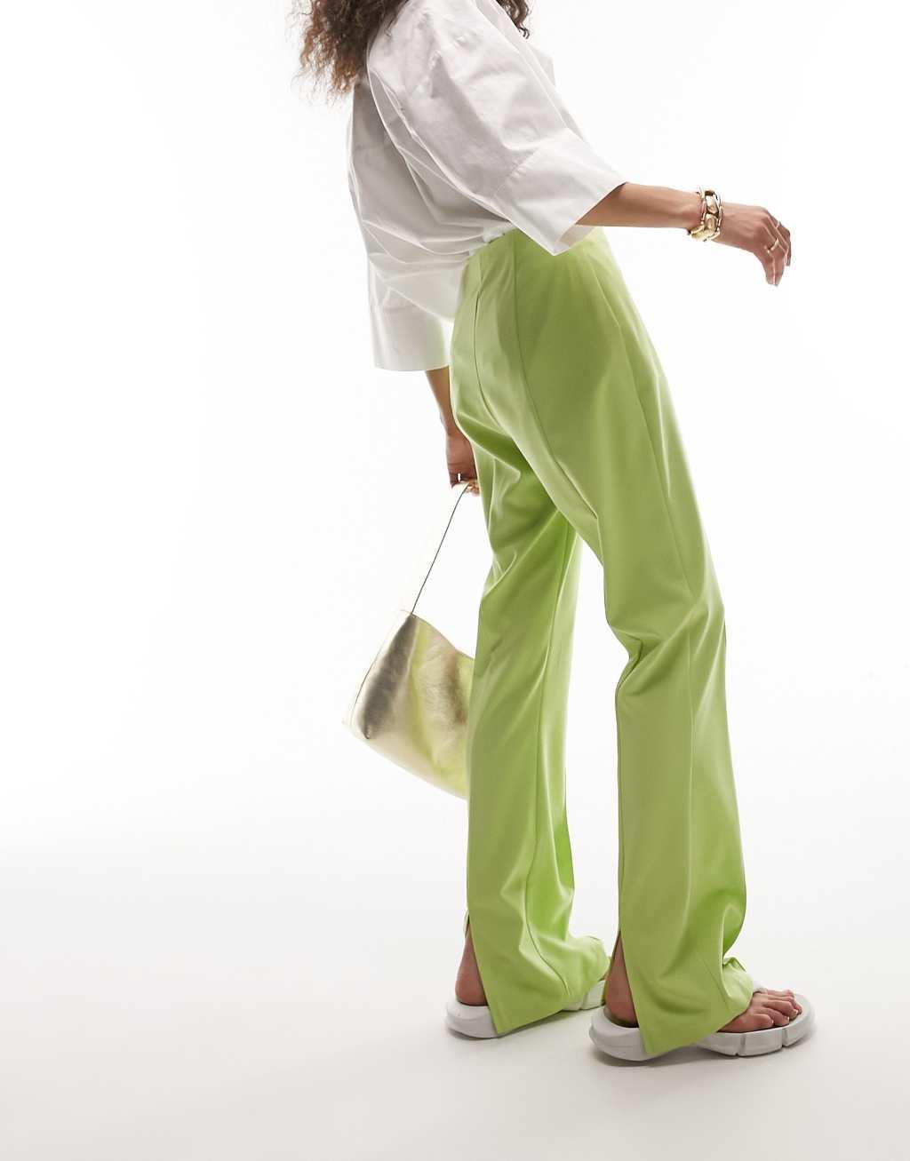 Topshop feminine high rise split back pants Product Image