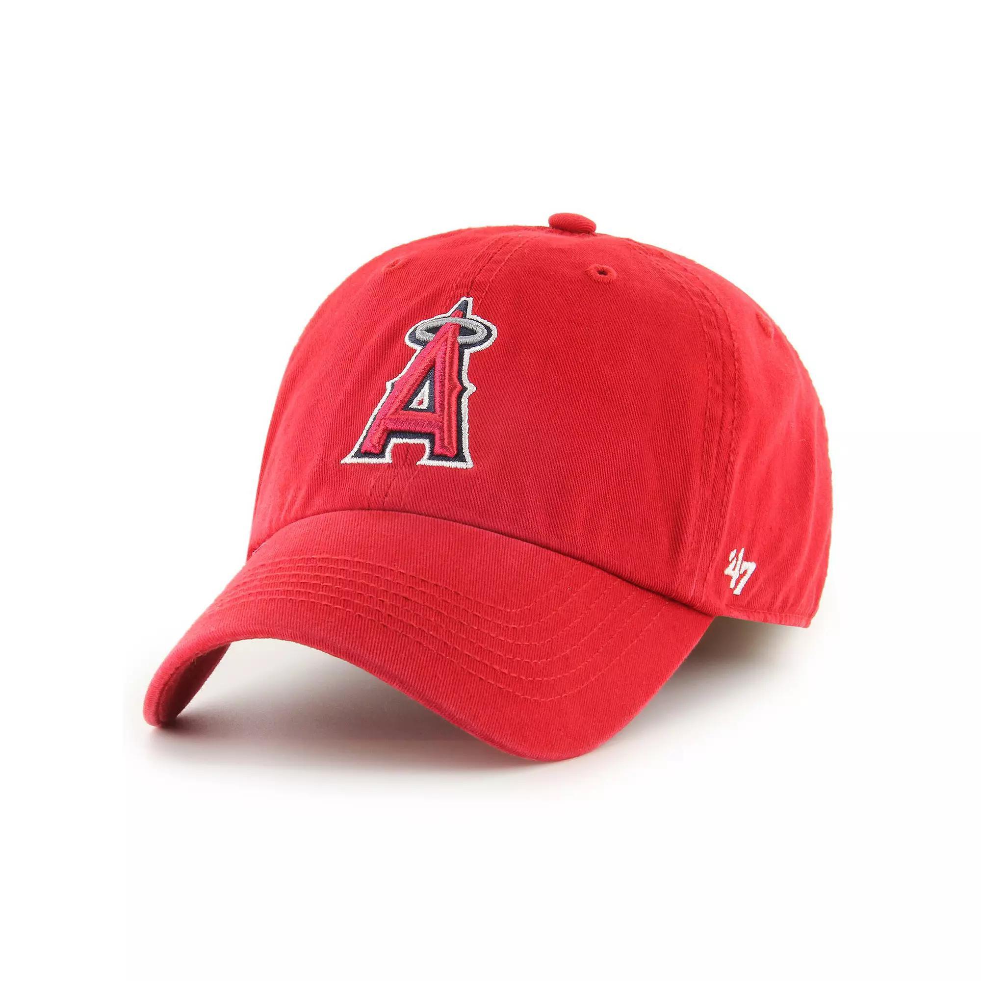 Men's '47 Red Los Angeles Angels Franchise Logo Fitted Hat, Size: Large Product Image
