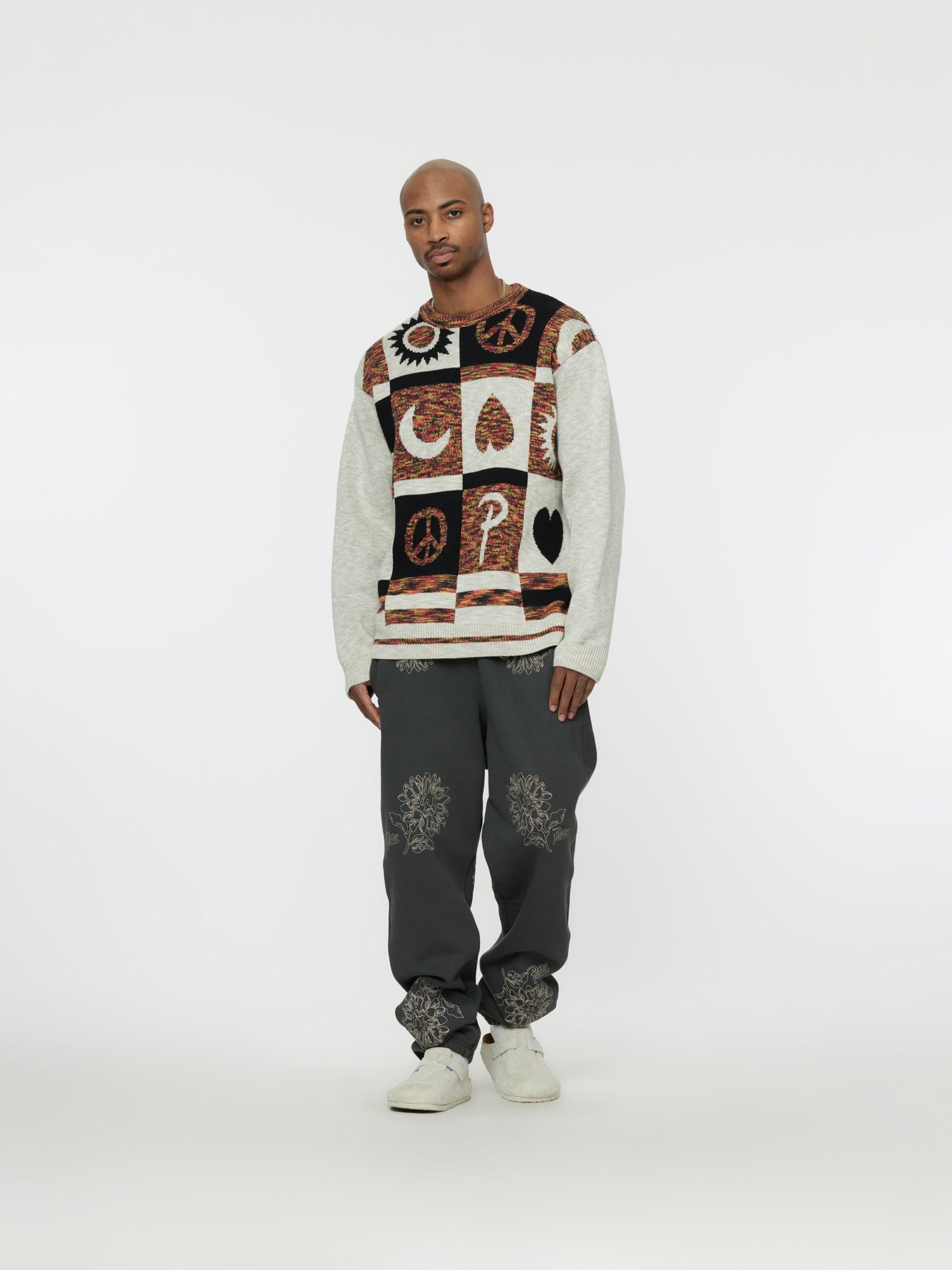 JACQUARD CRAYON KNITTED LONGSLEEVE (Dark Blue) Product Image