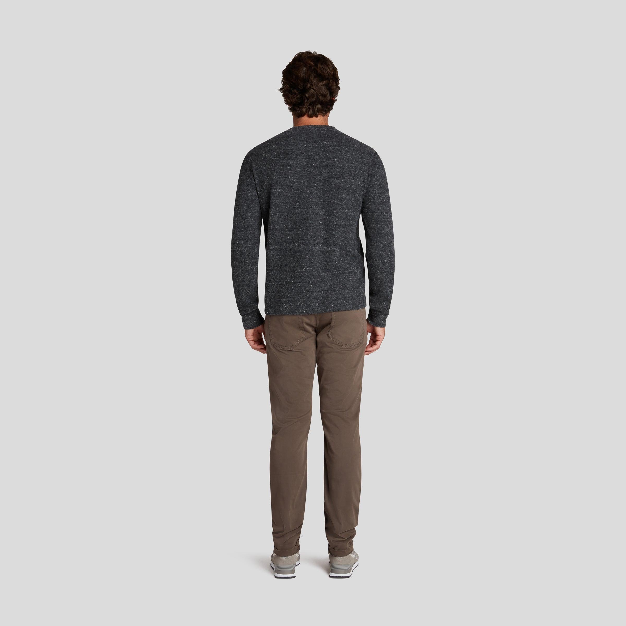 New Windsor Double Cloth Henley - Charcoal Heather Product Image