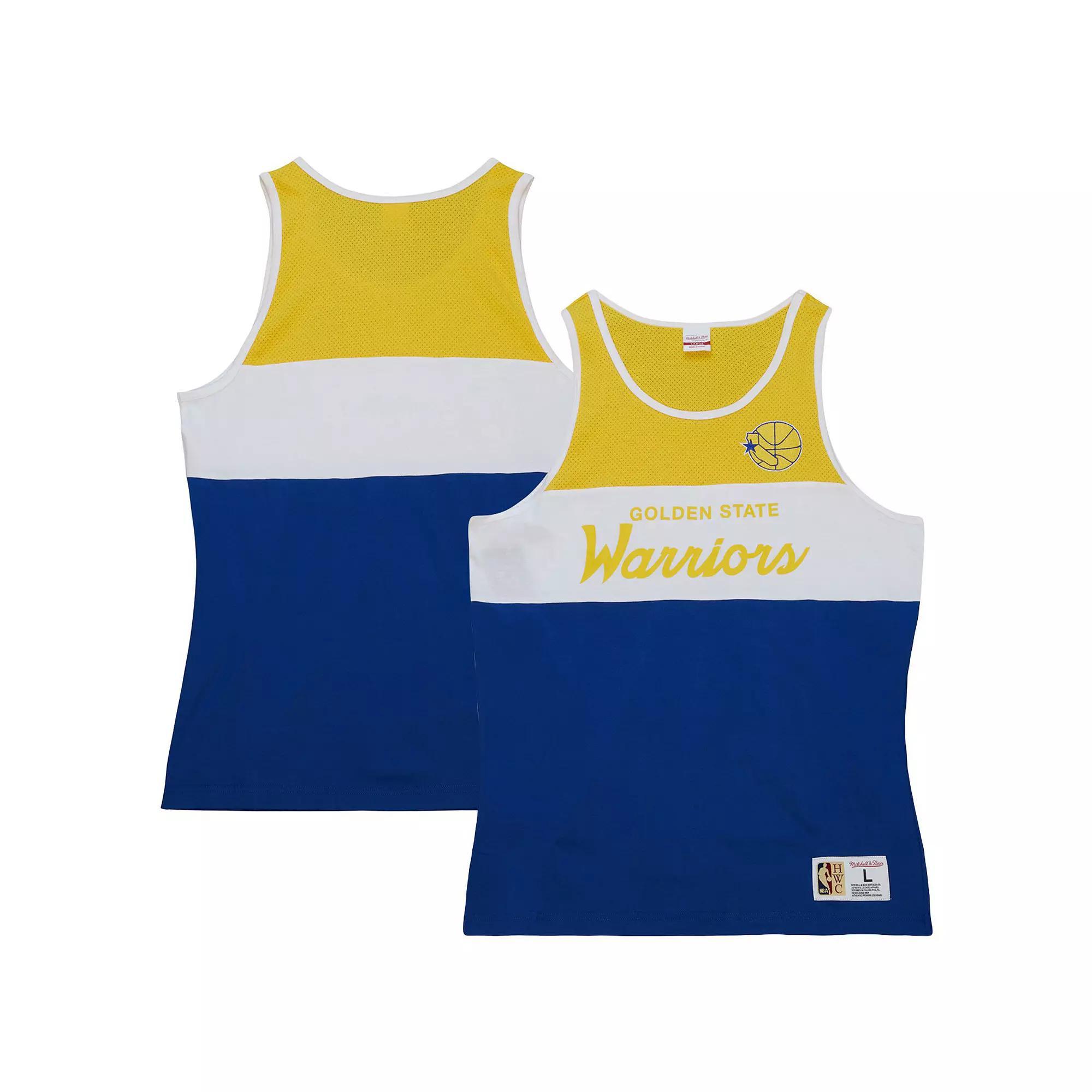 Men's Mitchell & Ness Royal Golden State Warriors Special Script Tank Top, Size: XL, Blue Product Image
