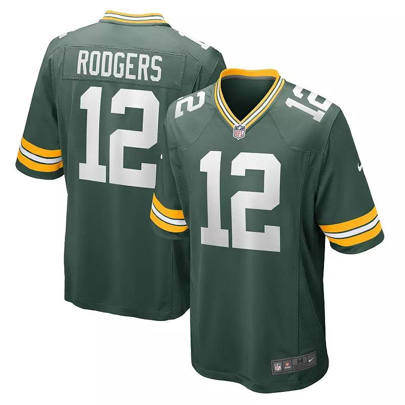 Mens Nike Aaron Rodgers Bay Packers Game Team Jersey Product Image