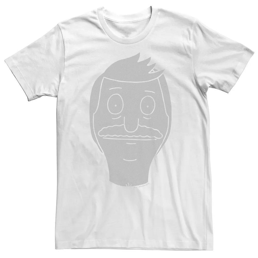 Men's Bob's Burgers Face Stamp Tee, Size: XS, White Product Image