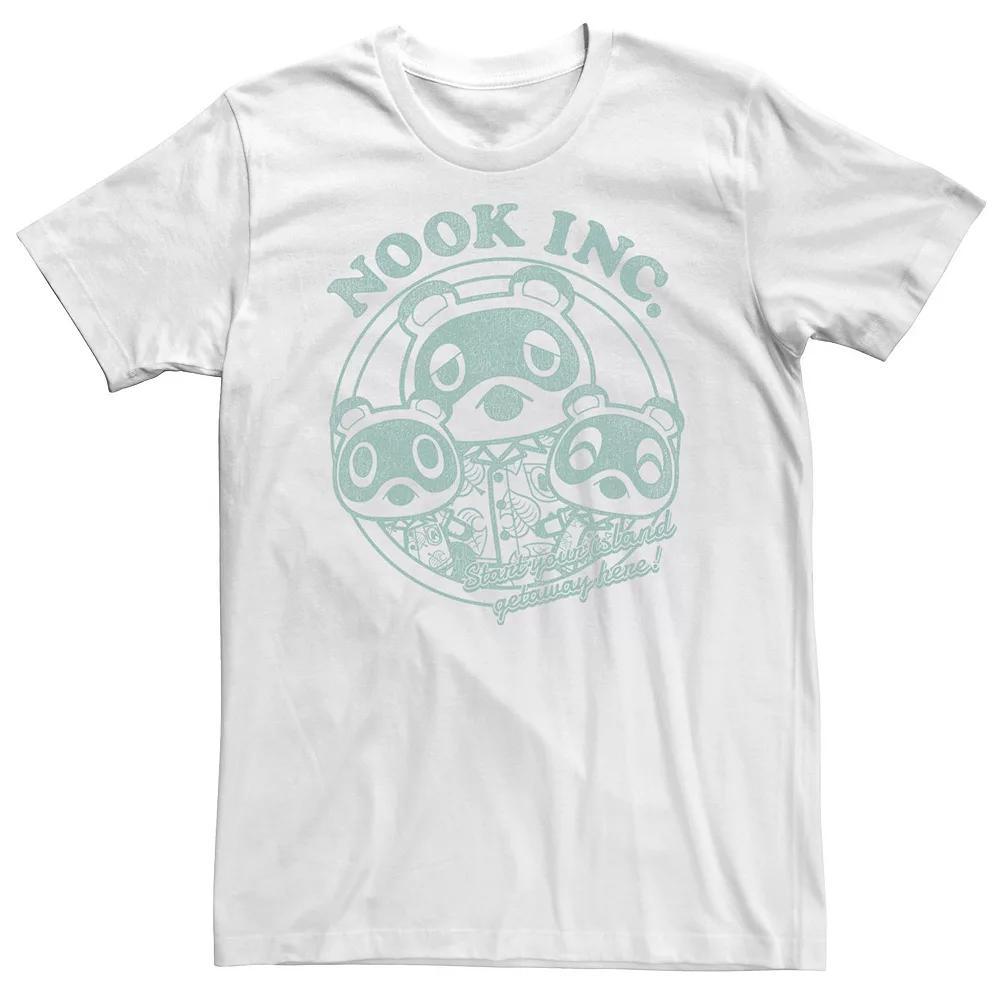 Big & Tall Animal Crossing: New Horizons Nook Inc.Island Getaway Tee, Men's, Size: 3XL Tall, White Product Image
