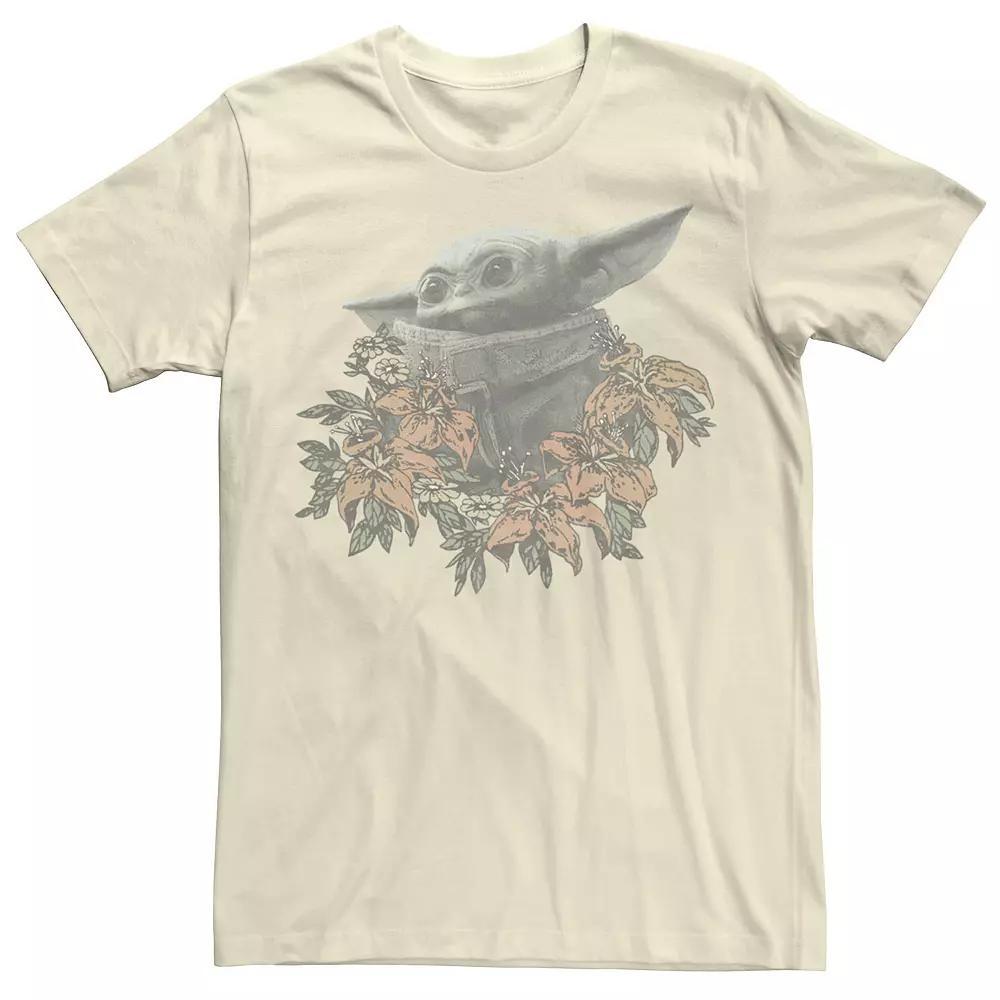 Men's Star Wars The Mandalorian Flower Child Tee, Size: Large, Athletic Grey Product Image
