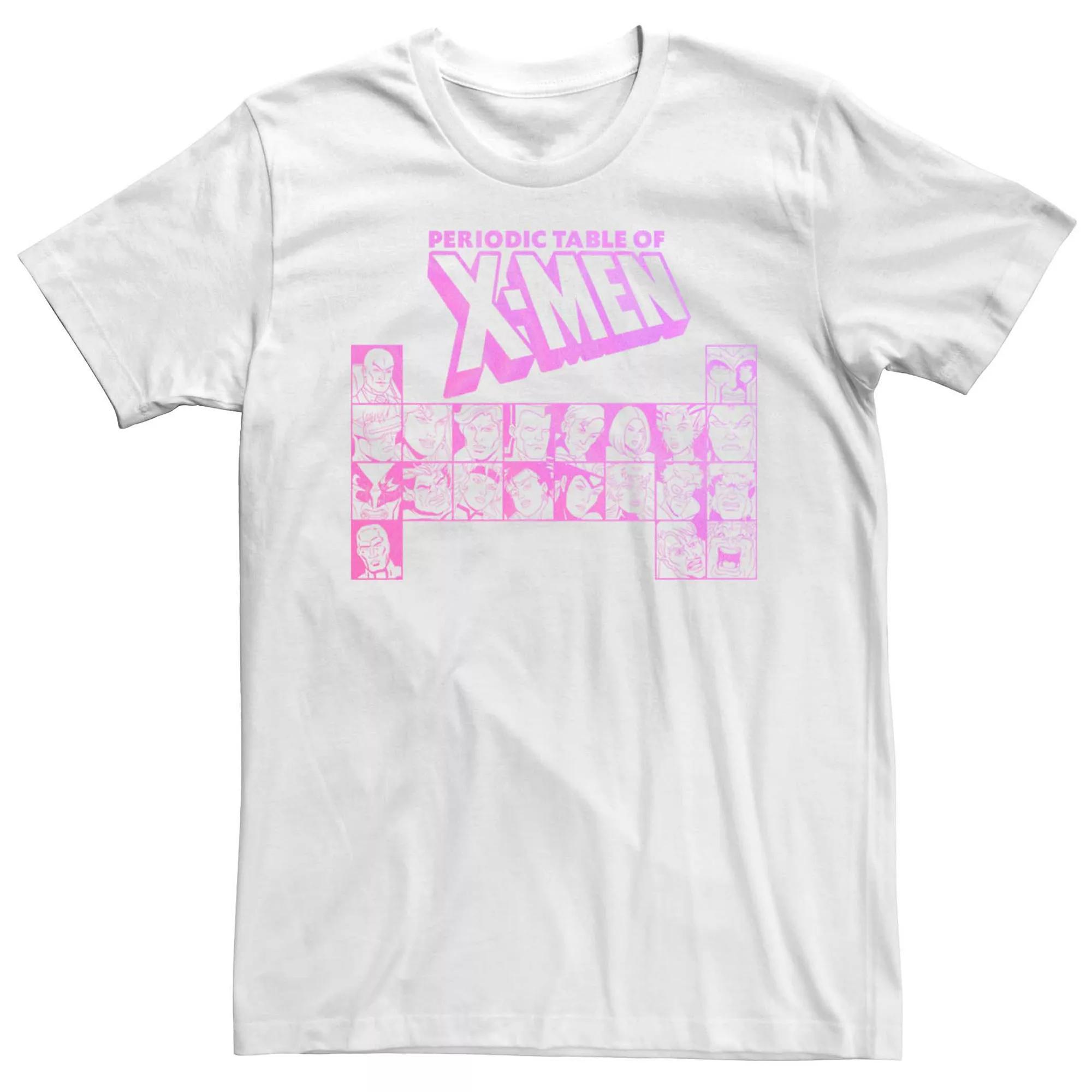 Men's Marvel Periodic Table Of X-Men Short Sleeve Graphic Tee, Size: Small, White Product Image