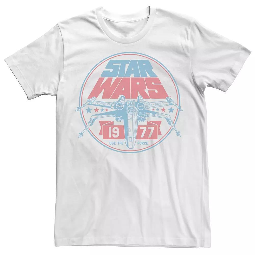 Big & Tall Star Wars Patriotic X-Wing Vintage Badge Tee, Men's, Size: XXL Tall, White Product Image