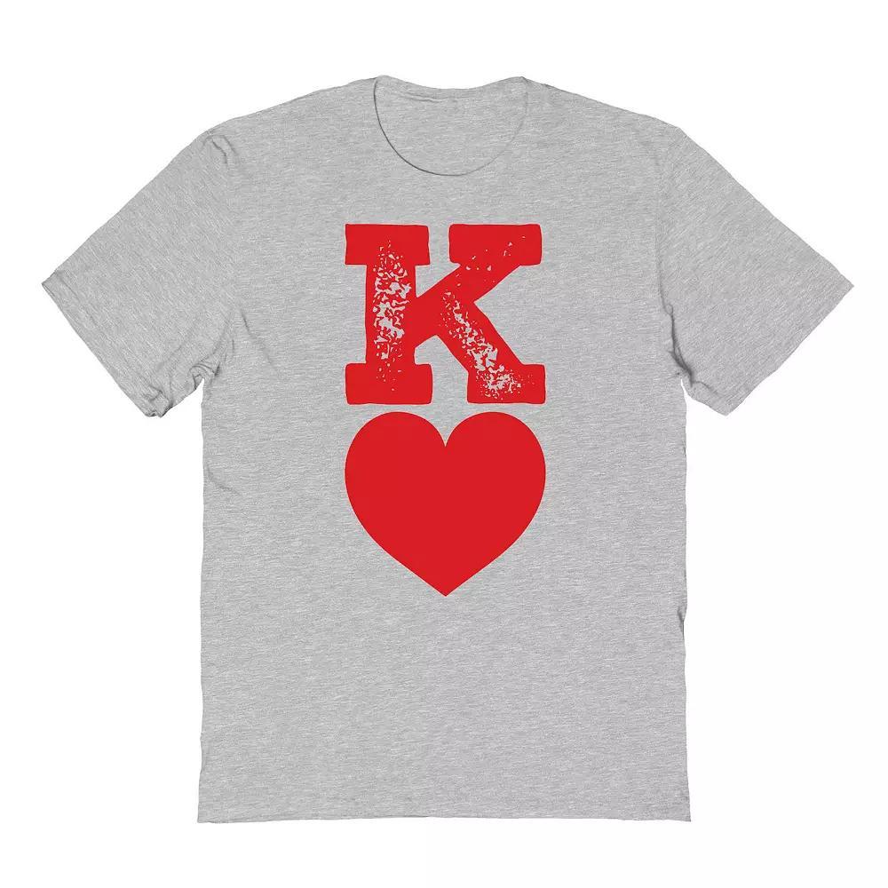 Men's COLAB89 by Threadless King Heart Father's Day Graphic Tee, Size: Small, Sport Gray Product Image
