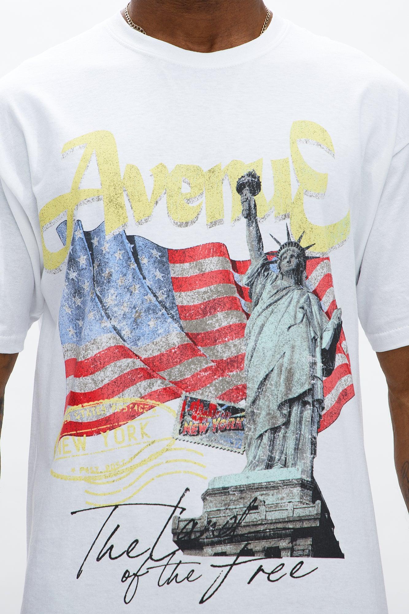 Land Of The Free Short Sleeve Tee - White Product Image