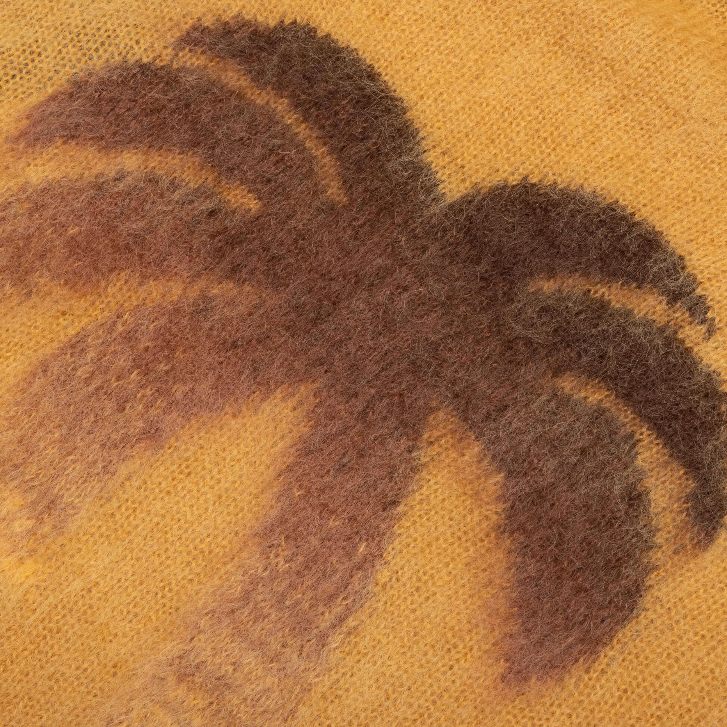 The Palm Sweater Intarsia - Beige/Yellow Male Product Image