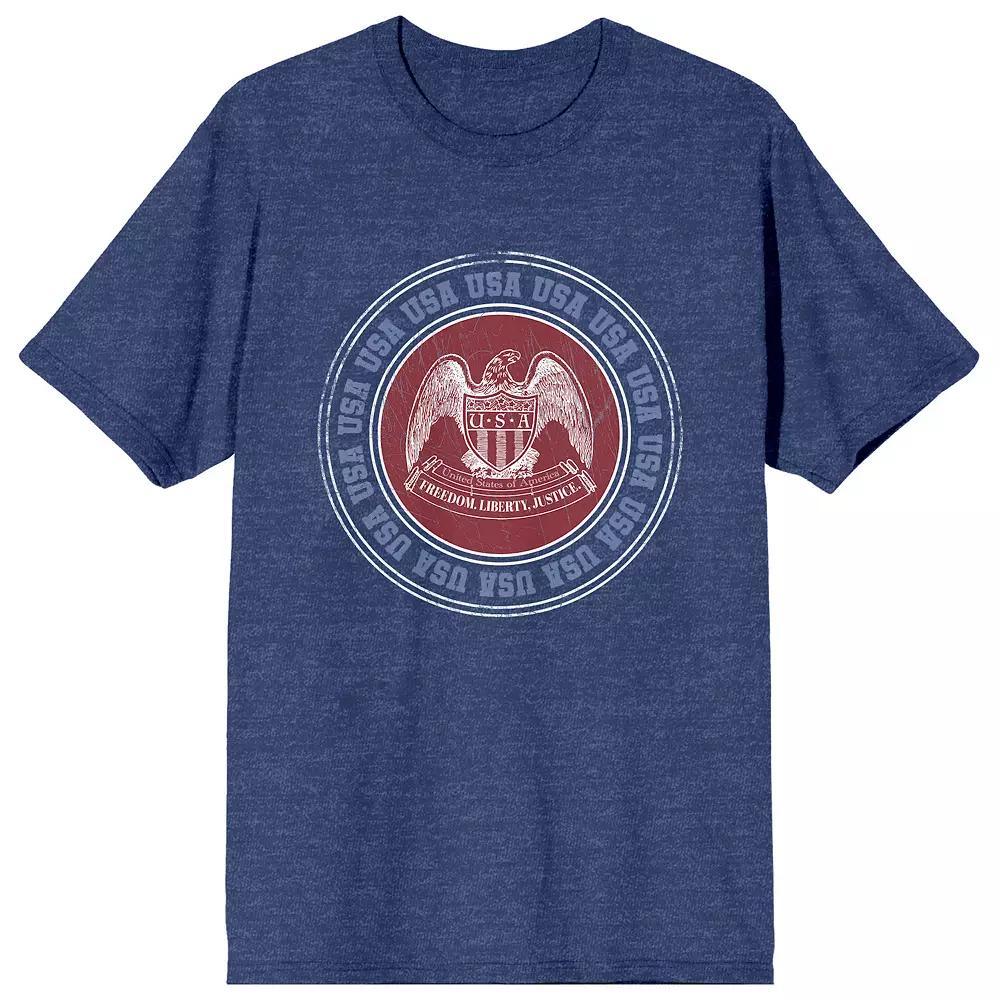 Men's Americana Freedom Liberty Graphic Tee, Size: Medium, Blue Product Image