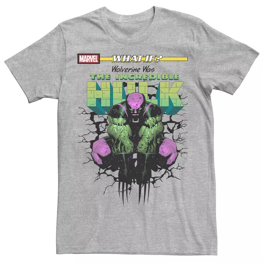 Men's Marvel What If Wolverine Was The Incredible Hulk Comic Cover Graphic Tee, Size: XL, Athletic Grey Product Image