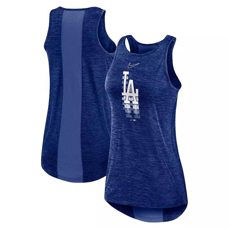 Women's Nike Royal Los Angeles Dodgers Logo Fade High Neck Performance Tank Top, Size: Small, Blue Product Image