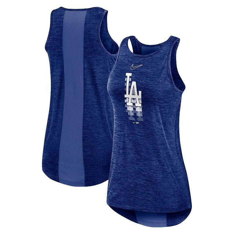 Women's Nike Royal Los Angeles Dodgers Logo Fade High Neck Performance Tank Top, Size: Small, Blue Product Image