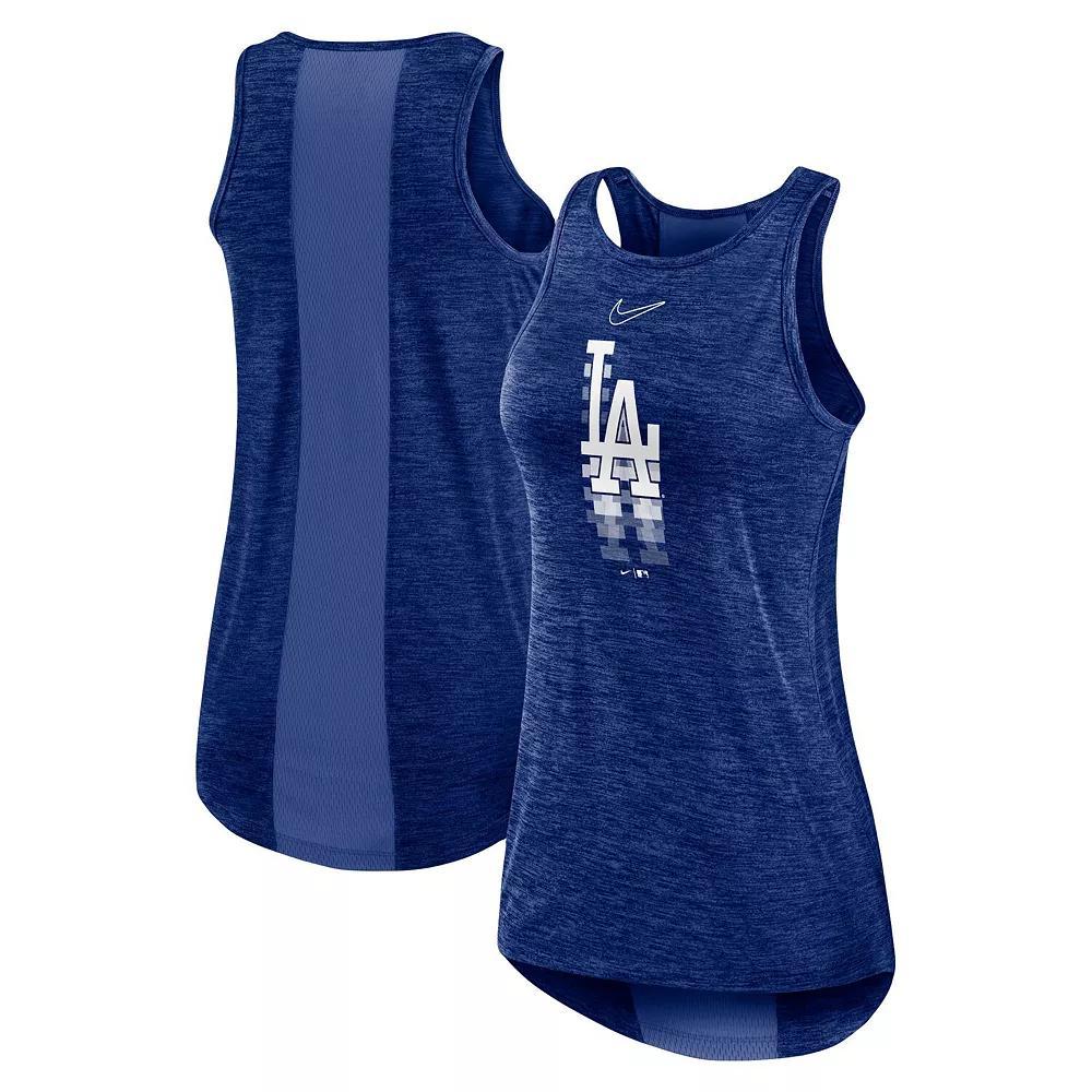Women's Nike Royal Los Angeles Dodgers Logo Fade High Neck Performance Tank Top, Size: Small, Blue Product Image