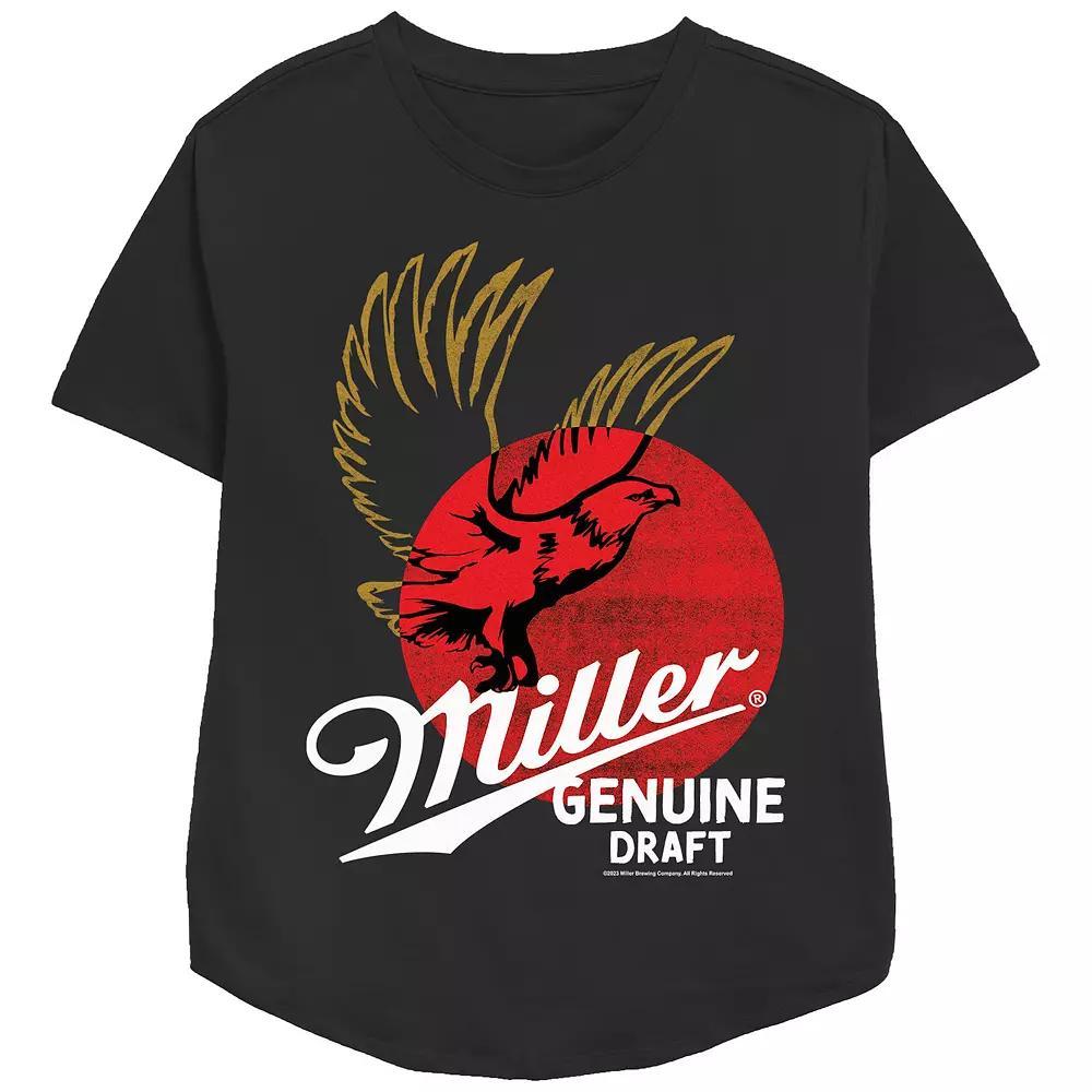Women's Miller Genuine Draft Relaxed Fit Graphic Tee, Size: Small, Pink Product Image