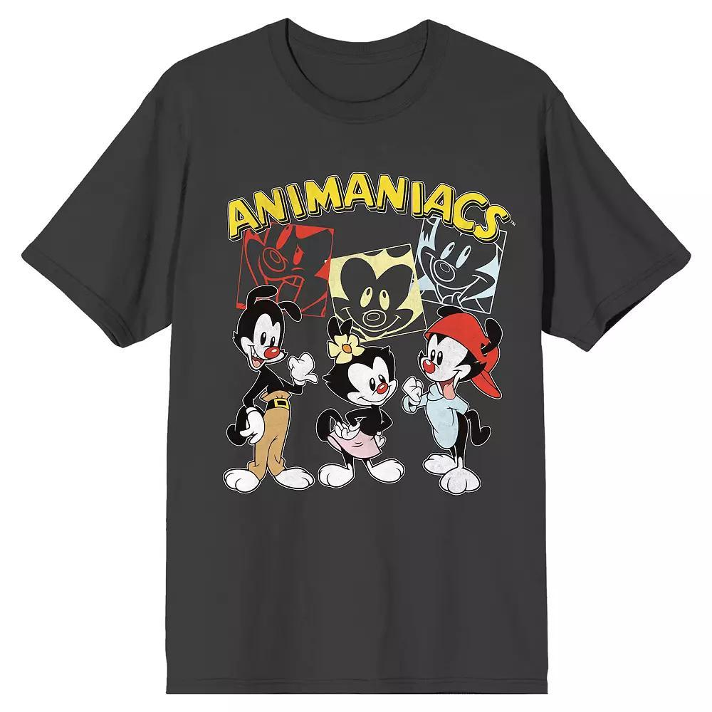 Men's Animaniacs Wakko and Dot Tee, Size: XL, Grey Product Image