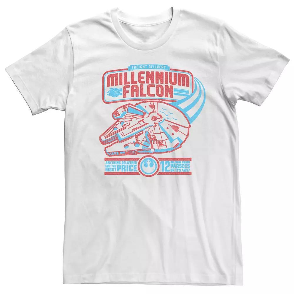 Men's Star Wars Retro Millennium Falcon Freight Delivery Tee, Size: XL, White Product Image