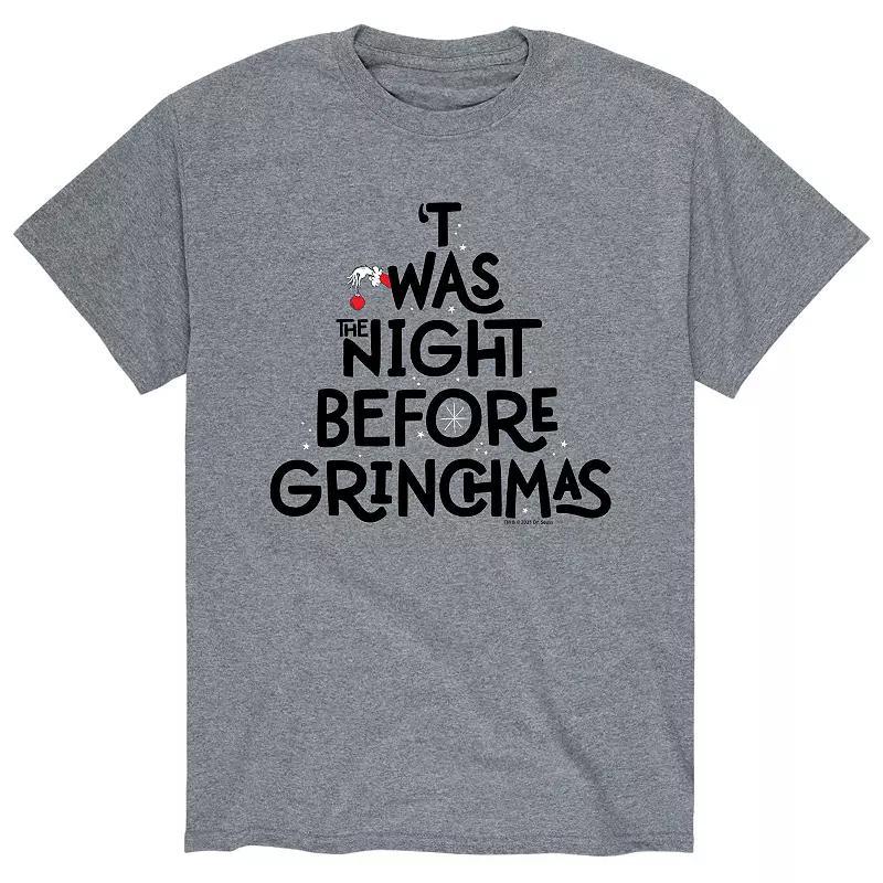 Men's Dr. Seuss The Grinch "'Twas The Night Before Christmas" Tee, Size: Medium, Gray Product Image