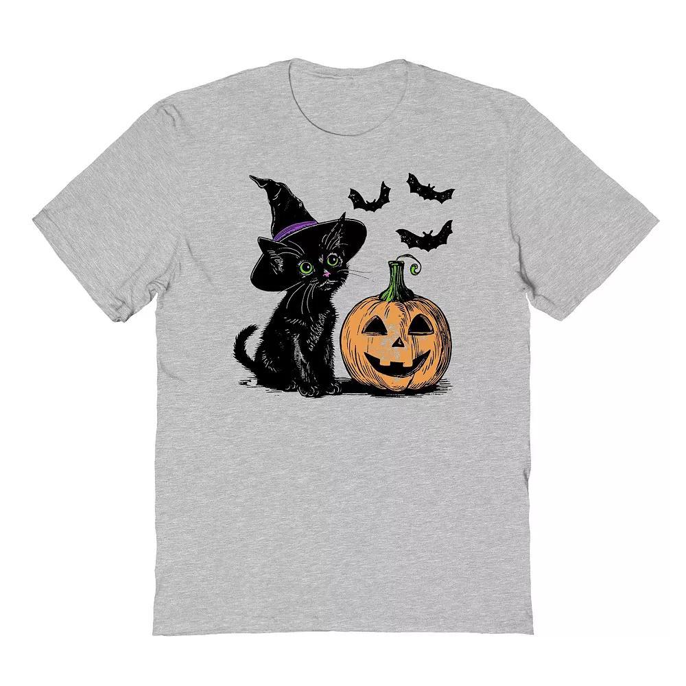 Men's Halloween Kitty Halloween Graphic Tee, Size: Small, Sport Gray Product Image