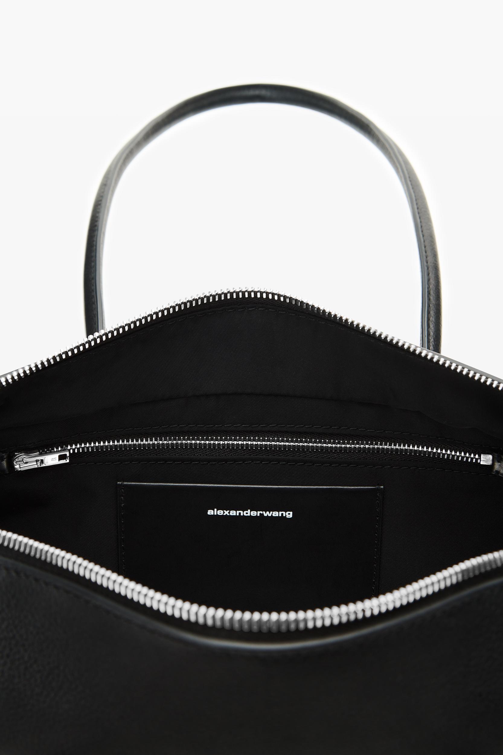 Black Leather Roux Medium Shoulder Bag Product Image
