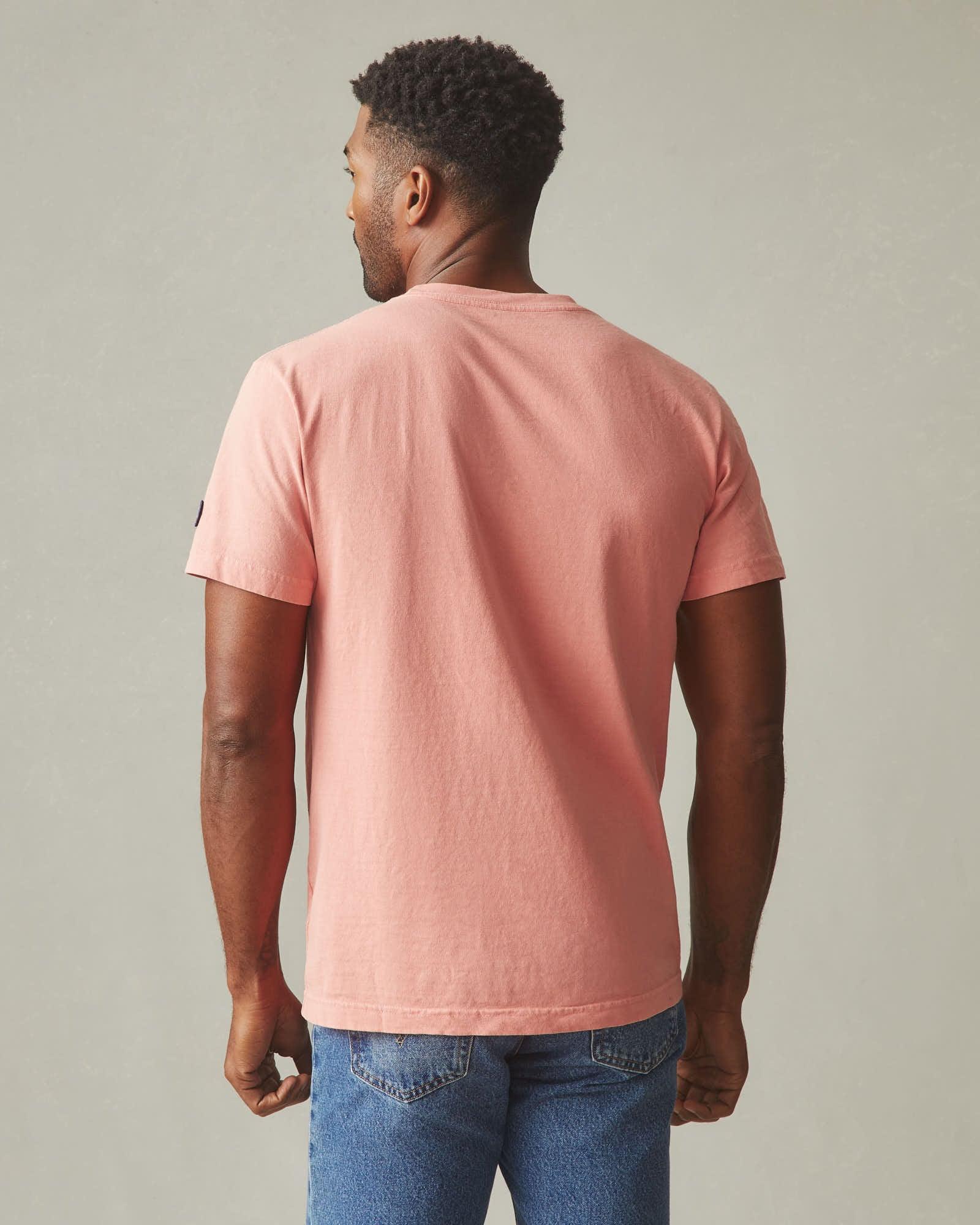 Men's Vintage Crew Tee - Washed Coral Product Image