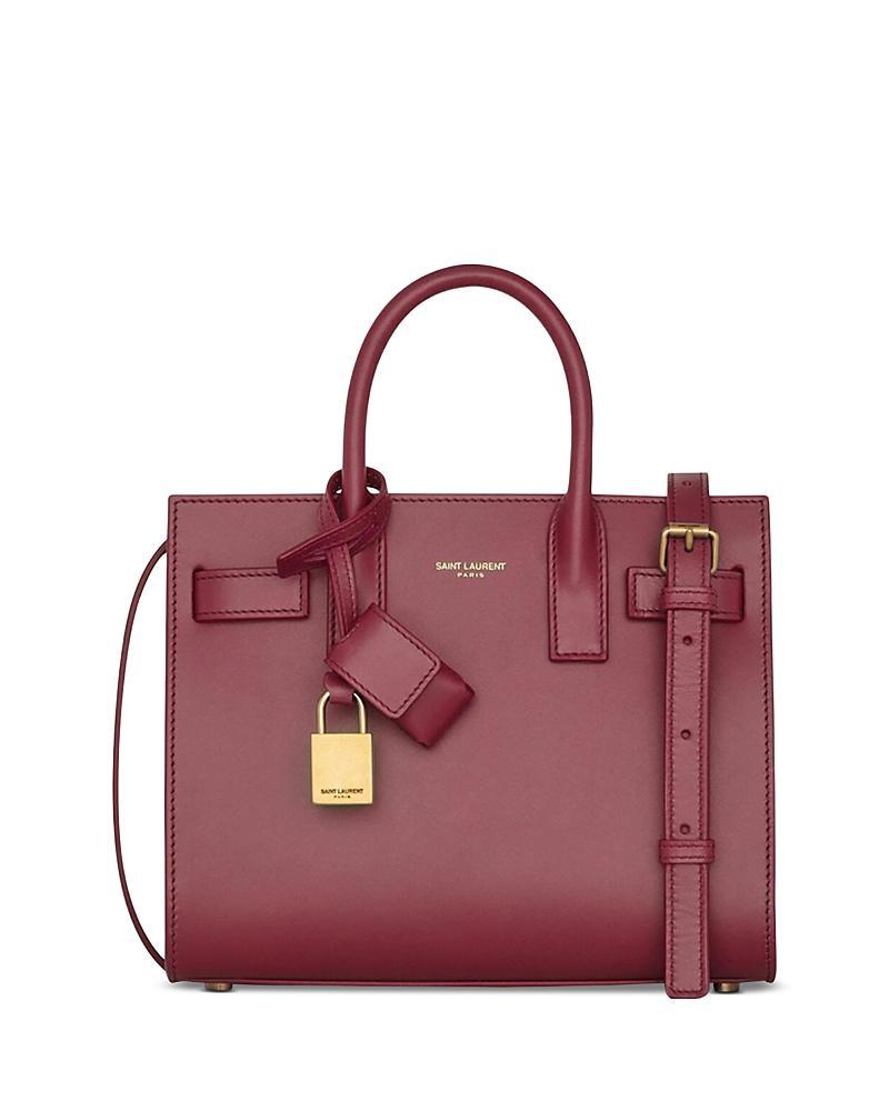 Womens Sac De Jour Nano Top Handle Bag In Embossed Crocodile Shiny Leather Product Image
