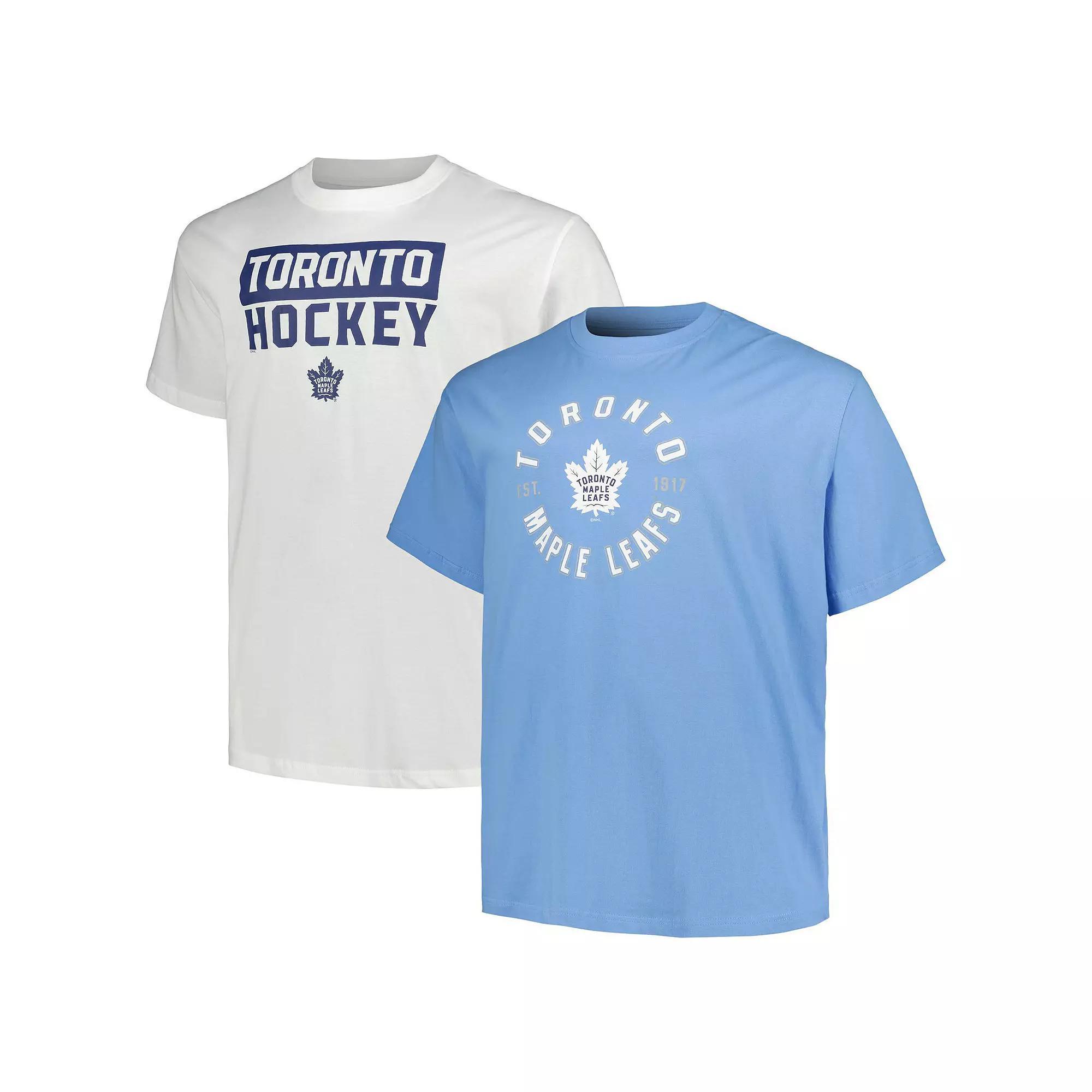 Men's Fanatics Branded Toronto Maple Leafs Big & Tall T-Shirt 2-Pack Set, Size: 4XB, Mpl Blue Product Image