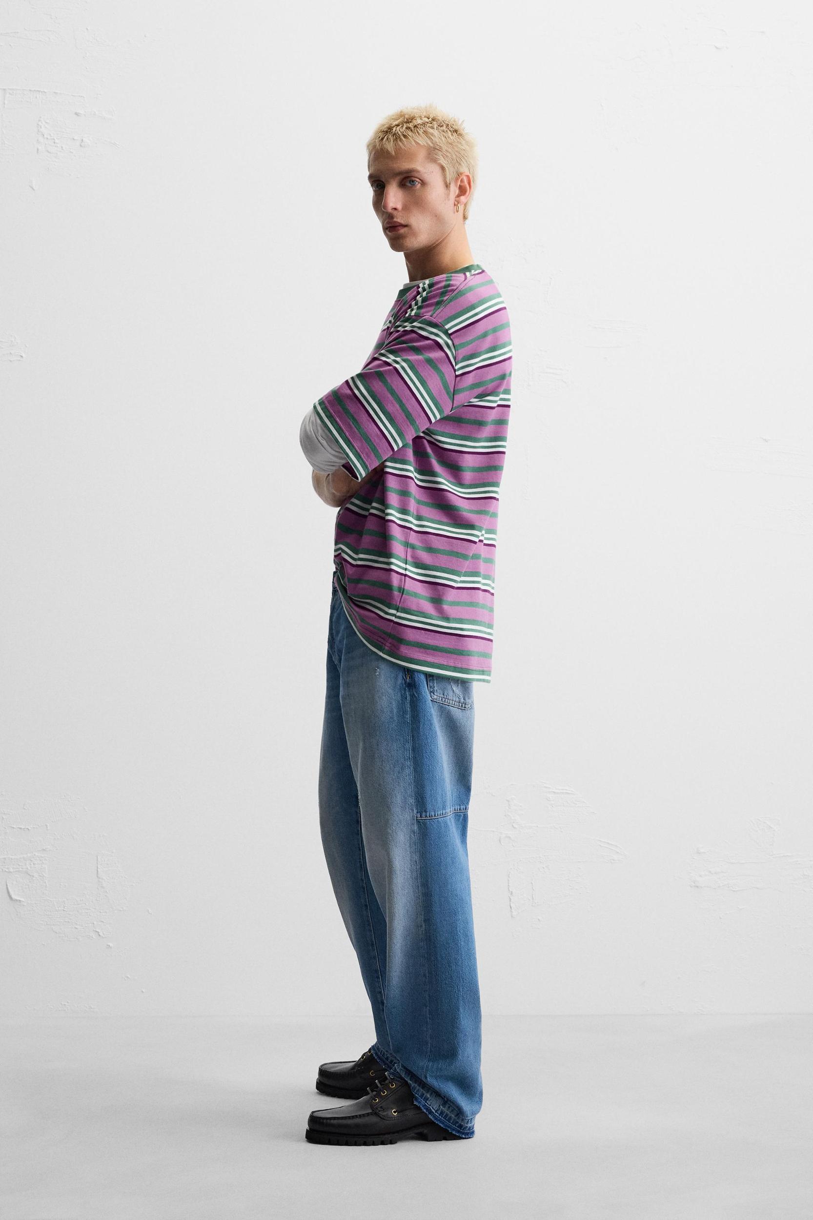 STRIPED JACQUARD T-SHIRT Product Image