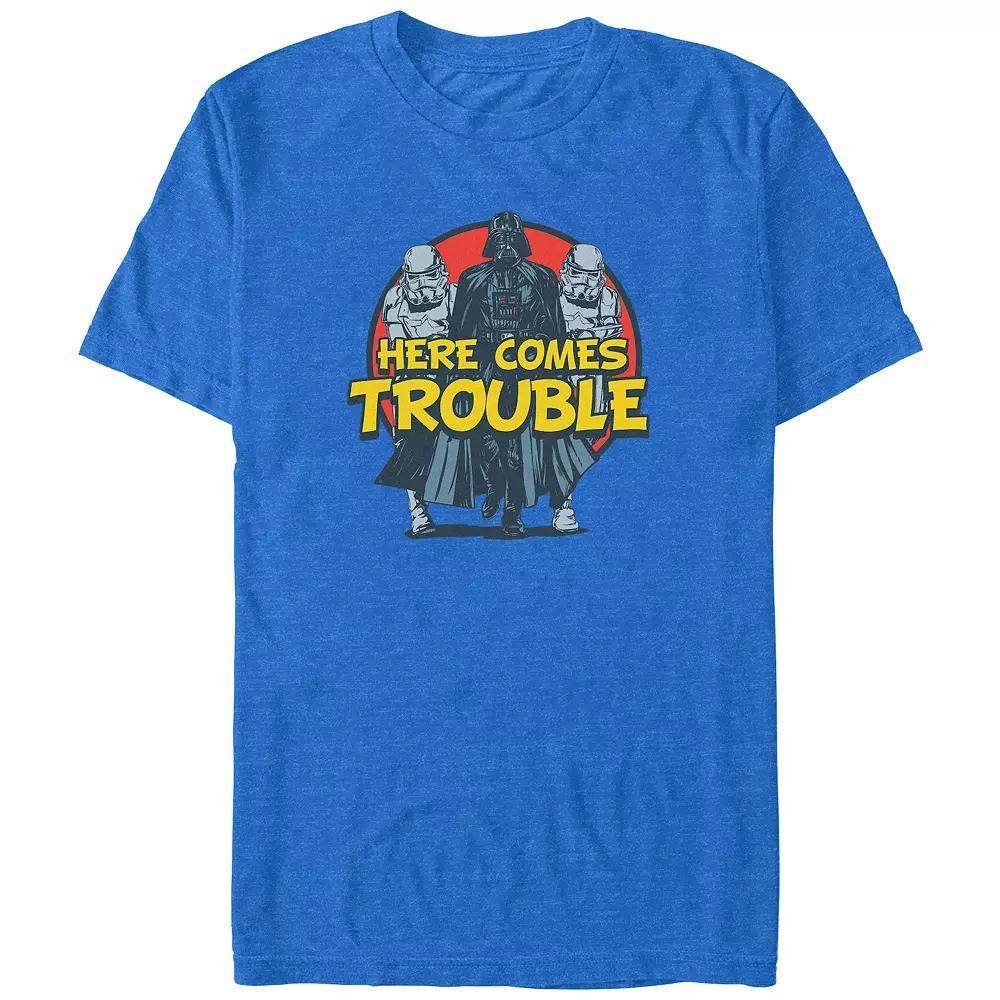 Big & Tall Star Wars Here Comes Trouble Graphic Tee, Men's, Size: XL Tall, Royal Grey Product Image