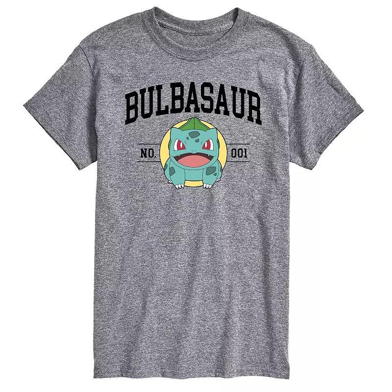 Men's Pokemon Bulbasaur No. 1 Graphic Tee, Size: Small, Gray Product Image