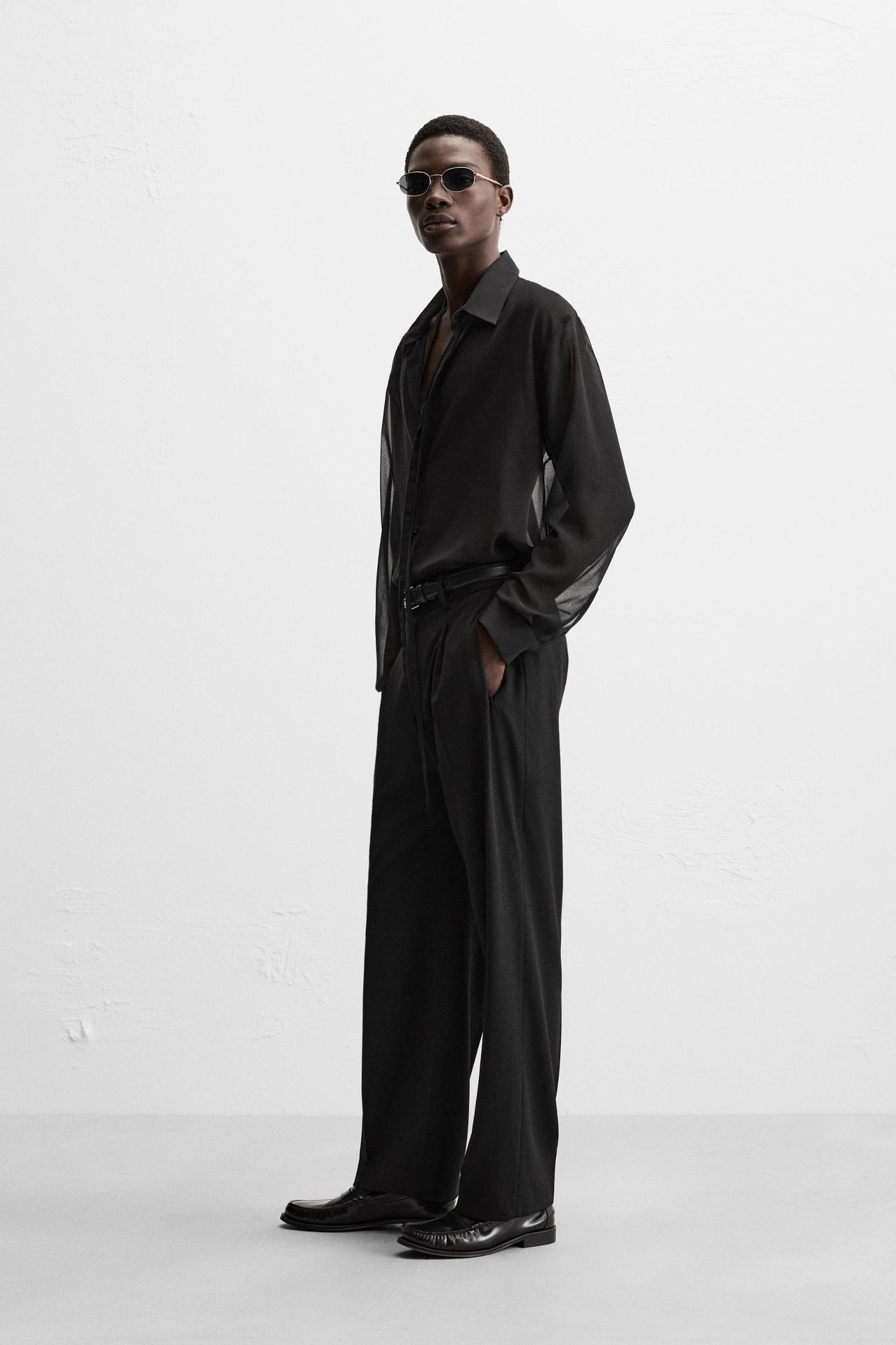 RELAXED FIT PLEATED PANTS Product Image