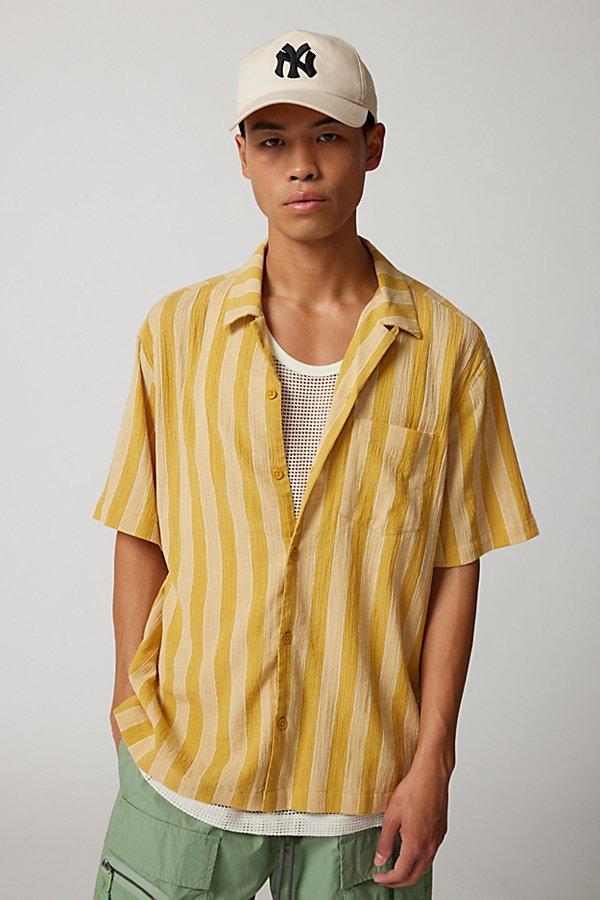 Standard Cloth Liam Stripe Crinkle Shirt Top Mens at Urban Outfitters Product Image