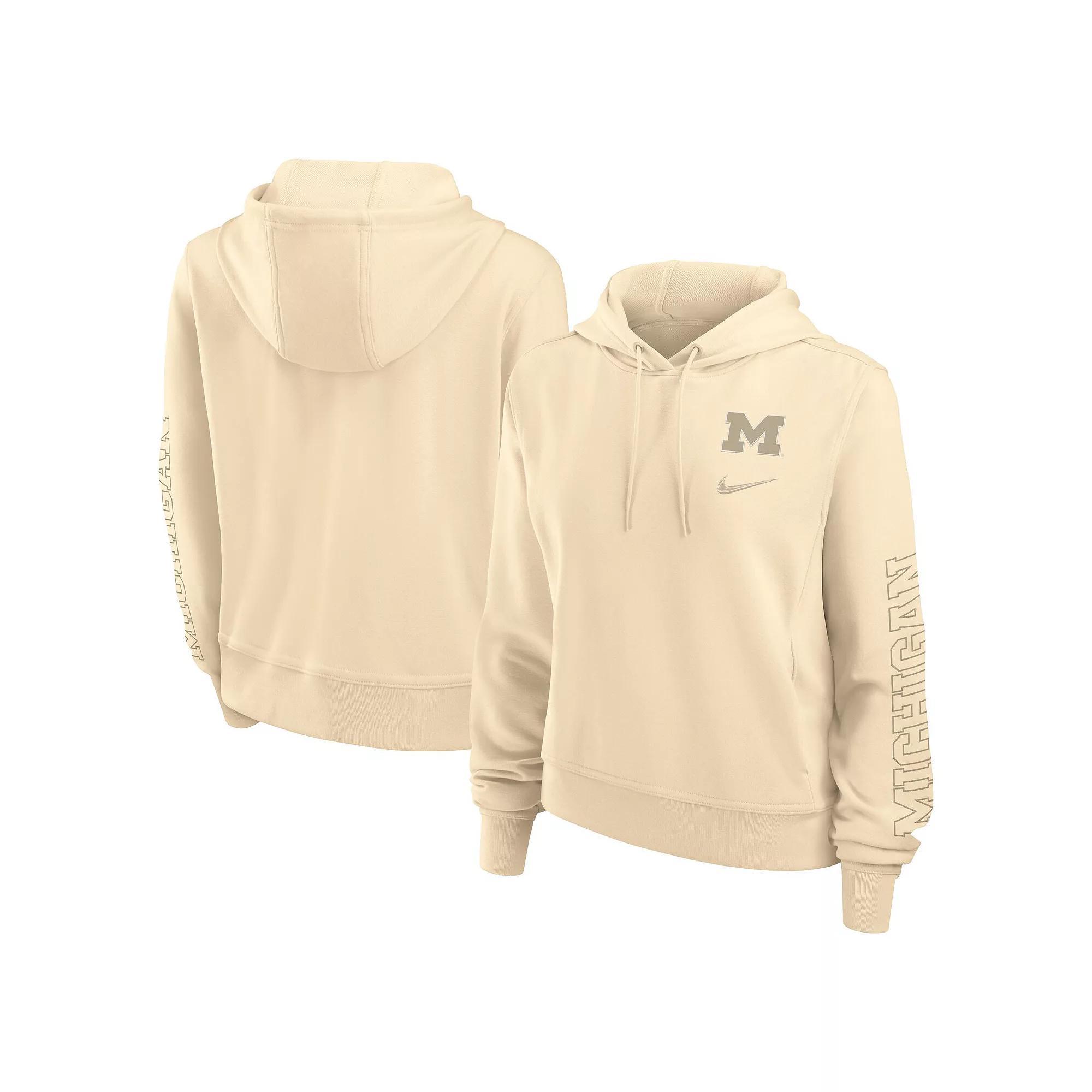 Women's Nike Tan Michigan Wolverines One Performance Pullover Hoodie, Size: XL, Team Product Image