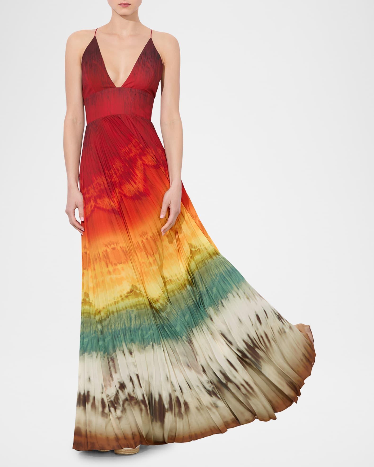 Lauren Pleated V-Neck Maxi Dress Product Image