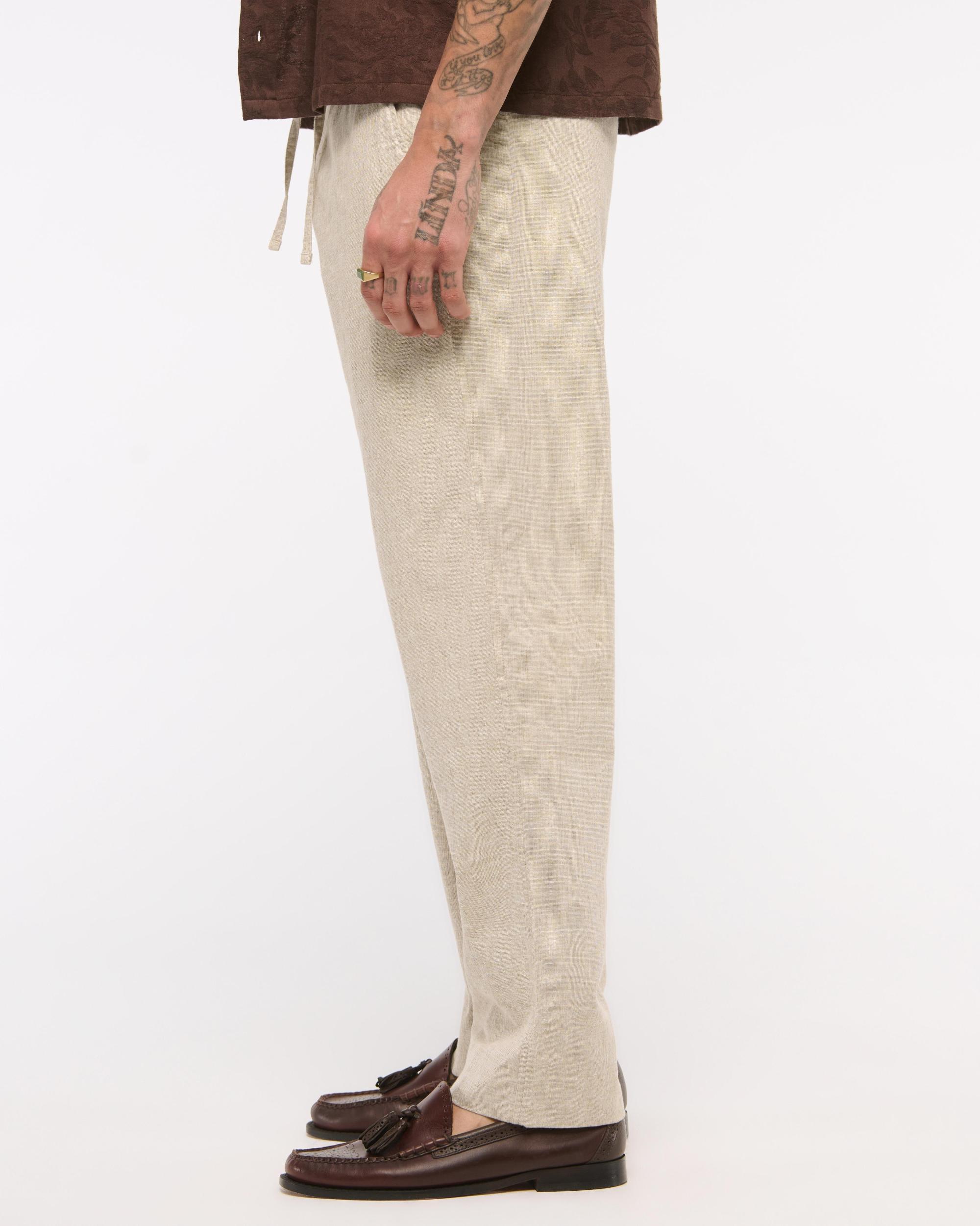 Loose Linen-Blend Pull-On Pant Product Image