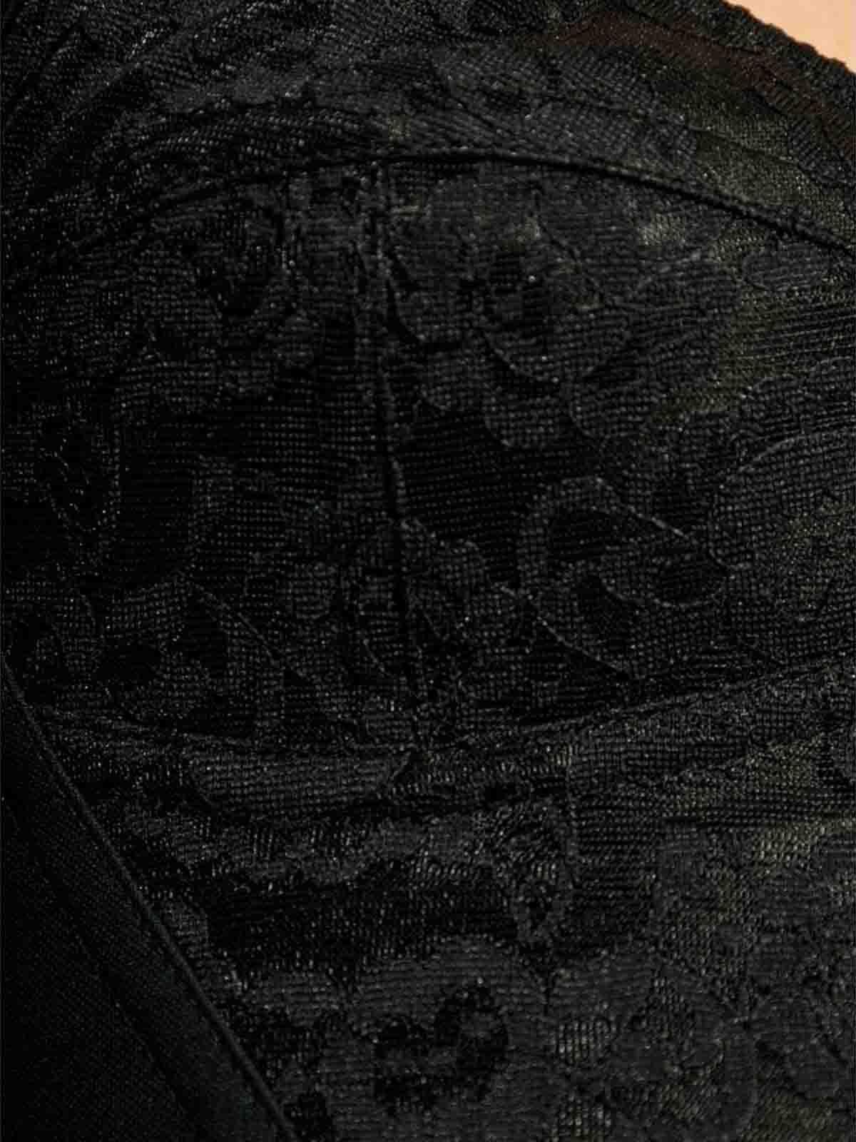 DOLCE & GABBANA Jacquard And Lace Sheath Corsetry Bustier In Black Product Image