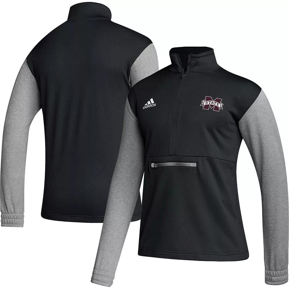 Men's adidas Black Indiana Hoosiers Team Issue AEROREADY Quarter-Zip Jacket, Size: Large Product Image