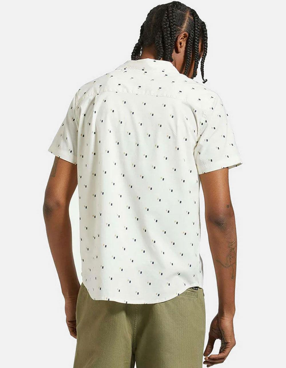 BRIXTON Charter Print Button Up Mens Shirt - Cream Combo Product Image