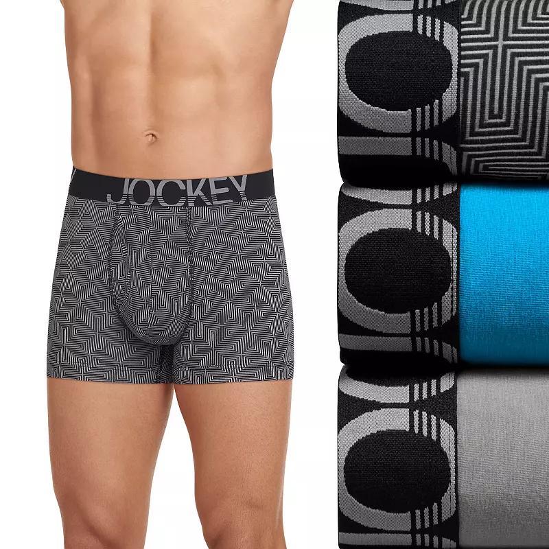 Men's Jockey® ActiveStretch™ 3-Pack 4" Boxer Briefs, Size: Small, Zstripe Team Product Image