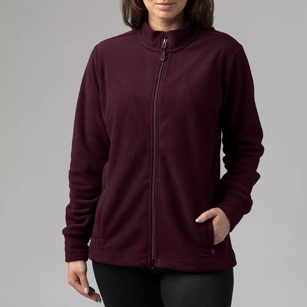 Women's Heat Holders Jasmine Original Super Brushed Fleece Double Zipper Jacket, Size: Medium, Windsor Red Product Image