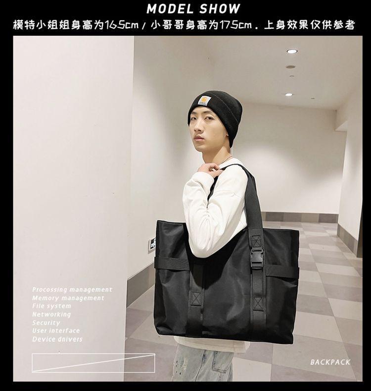 Buckled Nylon Tote Bag Product Image