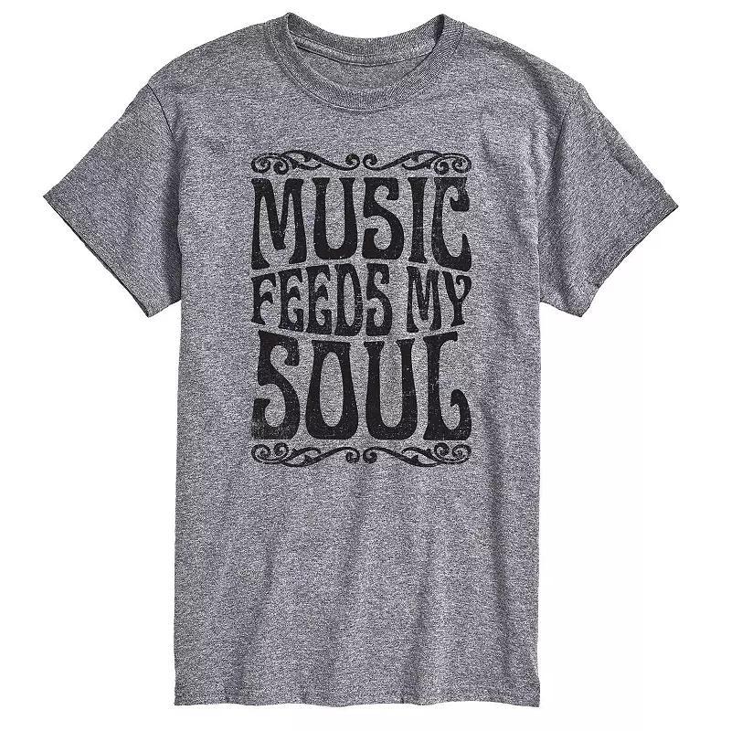 Big & Tall Music Feeds My Soul Tee, Men's, Size: 5XB, White Product Image