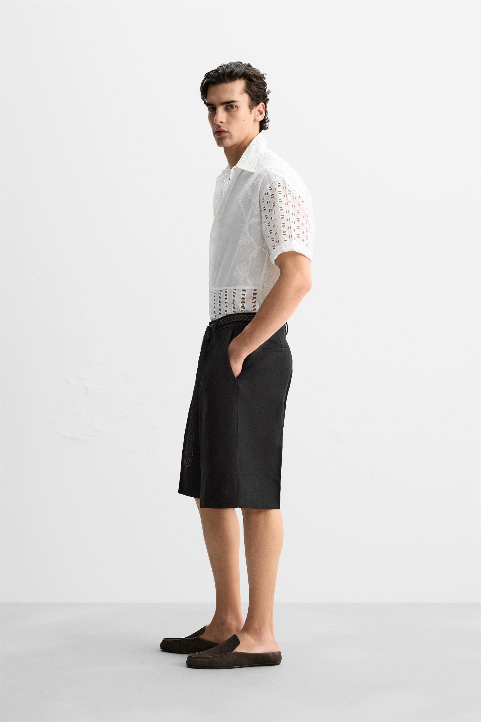 DIE-CUT EMBROIDERED PATCHWORK SHIRT Product Image