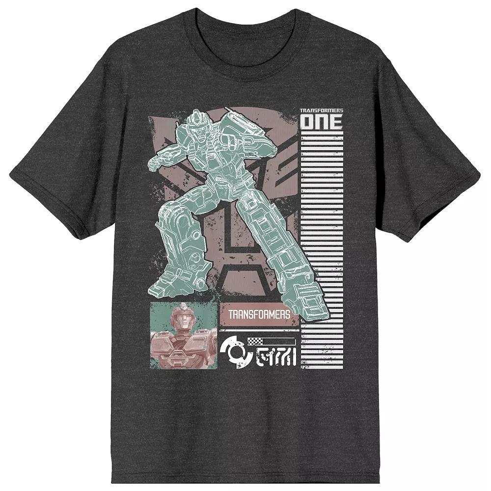 Men's Transformers One Optimus Battle Short Sleeve Graphic T-Shirt, Size: Large, Black Product Image